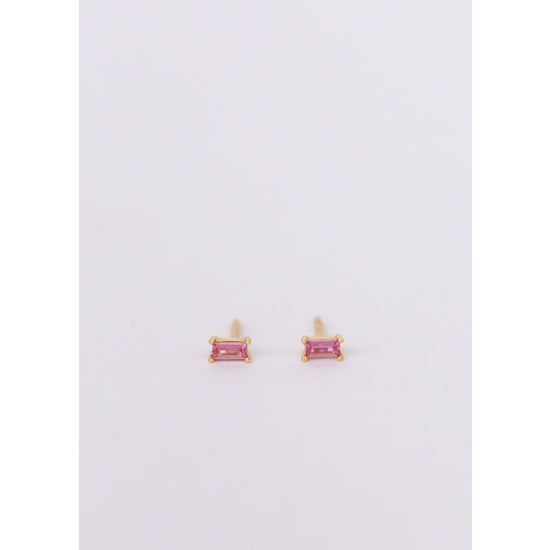 Baguette Rose Studs